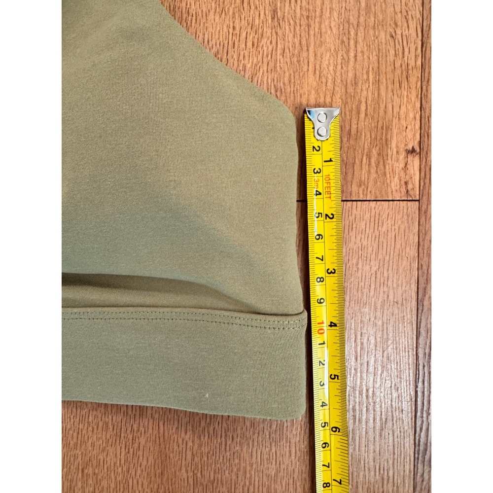 Fabletics Oasis Twist Front Sports Bra Sage Green Crisscross Back Medium - Picture 7 of 7